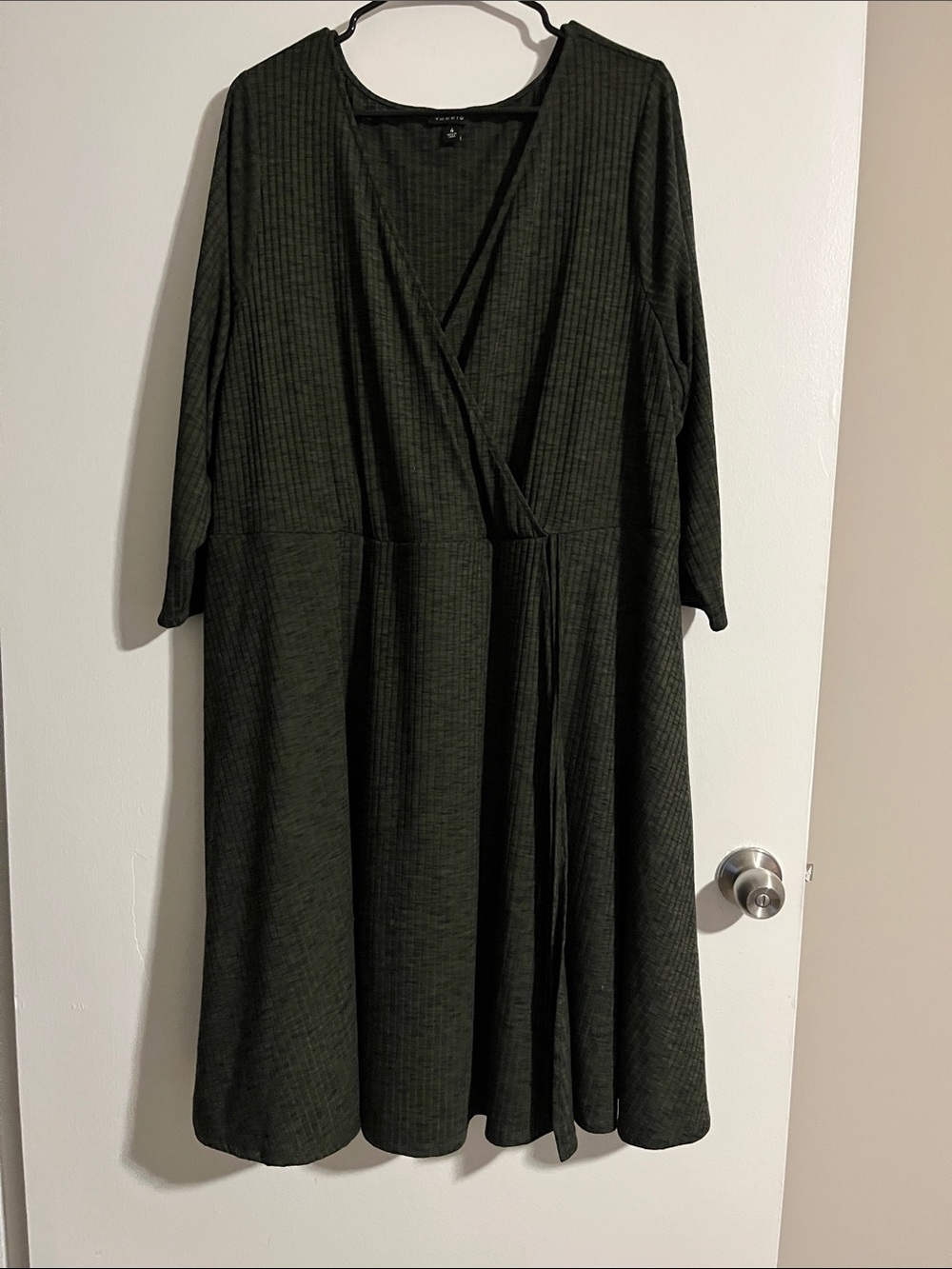torrid Olive Green Ribbed Dress